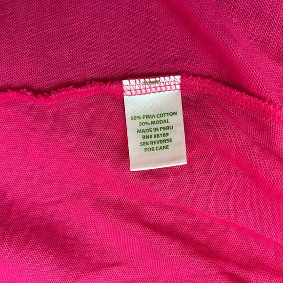 Lilly Pulitzer Pink Open Front Ruffle Hem Cardigan Sweater - Picture 9 of 9